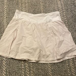 White tennis skirt